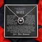 To My Beautiful Gorgeous Wife - Lucky In Love Necklace - Gift From Husband