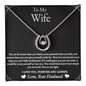 To My Wife - You are My Light - Lucky In Love Necklace - Gift From Husband