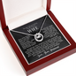 To My Beautiful Gorgeous Wife - Lucky In Love Necklace - Gift From Husband