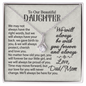 To Our Beautiful Daughter - Forever and Always - Alluring Beauty Necklace - From Dad/Mom