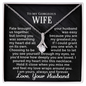 To My Gorgeous Wife - Hold It Close - Alluring Beauty Necklace - Gift From Husband