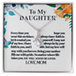 To My Daughter - You Will Always Be Loved - Alluring Beauty Necklace - From Mom
