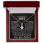 To My Gorgeous Wife - Hold It Close - Alluring Beauty Necklace - Gift From Husband