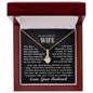 To My Lovely Wife - Feel Me Near - Alluring Beauty Necklace - Gift From Husband