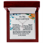 To My Daughter - You Will Always Be Loved - Alluring Beauty Necklace - From Mom