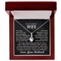 To My Lovely Wife - Feel Me Near - Alluring Beauty Necklace - Gift From Husband