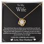 To My Wife - Your Love Surrounds Me - Love Knot Necklace - Gift From Husband