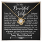 To My Beautiful Wife - Always With You - Love Knot Necklace - Gift From Husband
