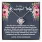 To My Beautiful Wife - You are More Loved - Love Knot Necklace - Gift From Husband