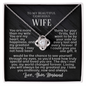 To My Beautiful Gorgeous Wife - You are My Heart - Love Knot Necklace - Gift From Husband
