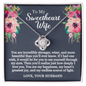 To My Sweetheart Wife - More Beautiful - Love Knot Necklace - Gift From Husband