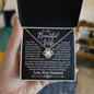 To My Beautiful Wife - Always With You - Love Knot Necklace - Gift From Husband