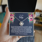 To My Wife - My Guiding Light - Love Knot Necklace - Gift From Husband
