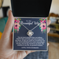To My Beautiful Wife - You are More Loved - Love Knot Necklace - Gift From Husband