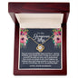 To My Gorgeous Wife - Deeply Loved - Love Knot Necklace - Gift From Husband