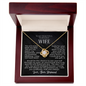 To My Beautiful Gorgeous Wife - You are My Heart - Love Knot Necklace - Gift From Husband