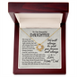 To Our Beautiful Daughter - Forever Our Little Girl -Love Knot Necklace - From Mom/Dad