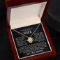 To My Beautiful Gorgeous Wife - You are My Heart - Love Knot Necklace - Gift From Husband