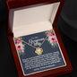 To My Gorgeous Wife - Deeply Loved - Love Knot Necklace - Gift From Husband