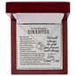 To Our Beautiful Daughter - Forever Our Little Girl -Love Knot Necklace - From Mom/Dad