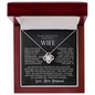 To My Beautiful Gorgeous Wife - You are My Heart - Love Knot Necklace - Gift From Husband
