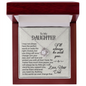 To My Daughter - I Will Stand By You - Love Knot Necklace - From Dad