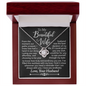 To My Beautiful Wife - Always With You - Love Knot Necklace - Gift From Husband