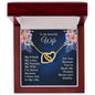 To My Wife - You Have Made My Dreams - Interlocking Hearts Necklace Gift