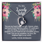To My Lovely Wife - Brightest Light - Forever Love Necklace - Gift From Husband