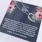 To My Wife - You Brighten - Forever Love Necklace - Gift From Husband