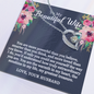 To My Beautiful Wife - You are Smarter - Forever Love Necklace - Gift From Husband
