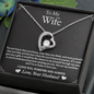 To My Wife - I'm So Lucky - Forever Love Necklace - Gift From Husband