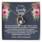 To My Lovely Wife - Brightest Light - Forever Love Necklace - Gift From Husband