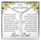 To My Daughter - You are Loved More - Artisan Cross Necklace - From Dad