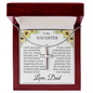 To My Daughter - You are Loved More - Artisan Cross Necklace - From Dad
